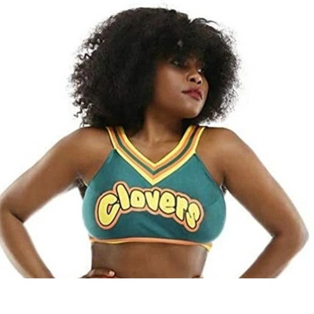 Bring It On Clover Cheerleading Uniform Costume Cosplay Crop Top Size XXL